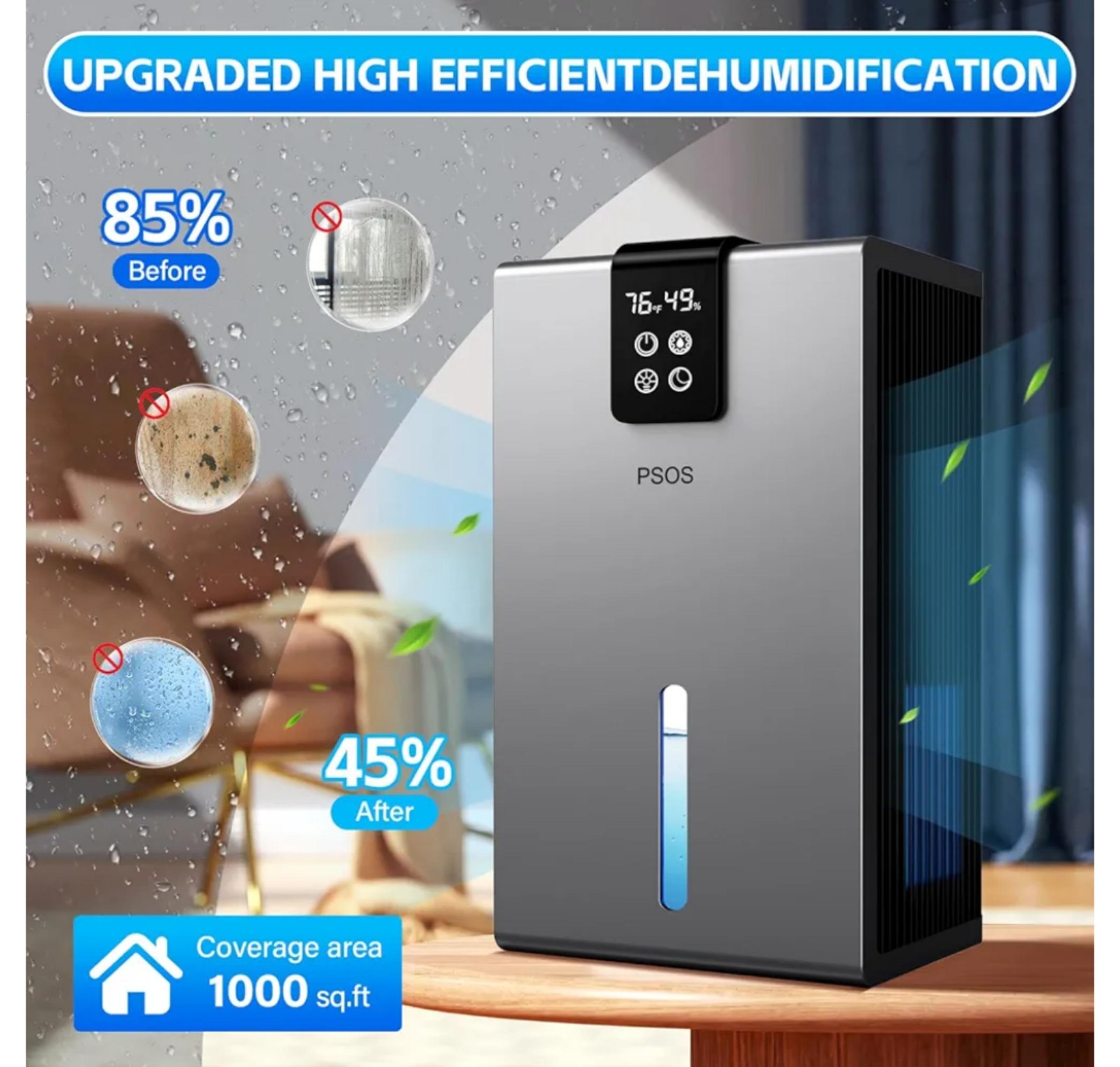 PSOS Pro Dehumidifier for Home Bedroom Basement Healthy Living BRAND NEW