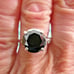 3.50ct 100% NATURAL BLACK DIAMOND RING *CERTIFICATE*F REE DIAMOND TESTER Size 6