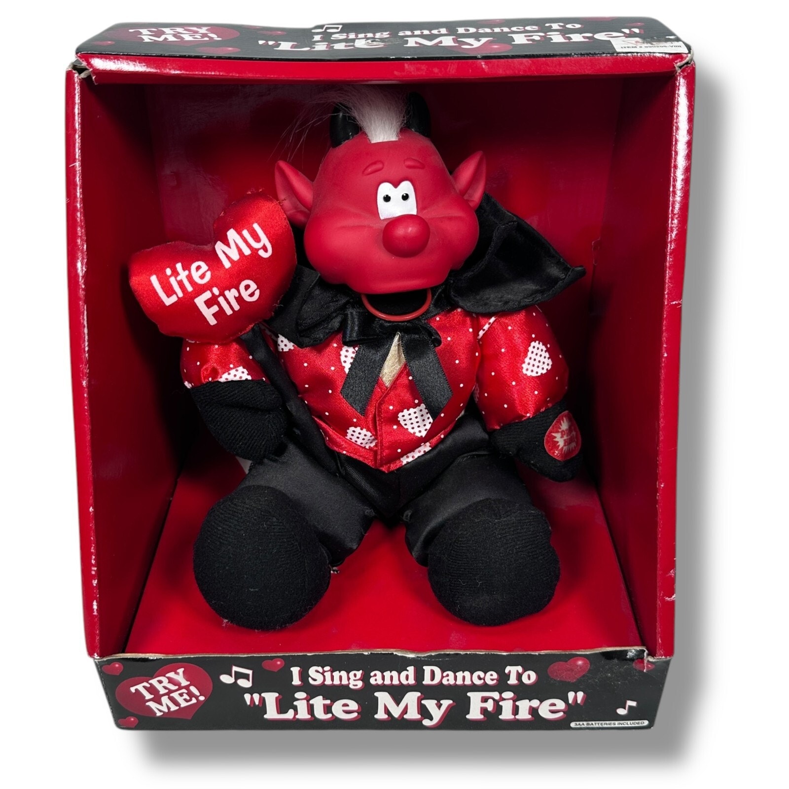 Dandee Singing Dancing Devil Plush Valentines Day Light My Fire Animated Toy New