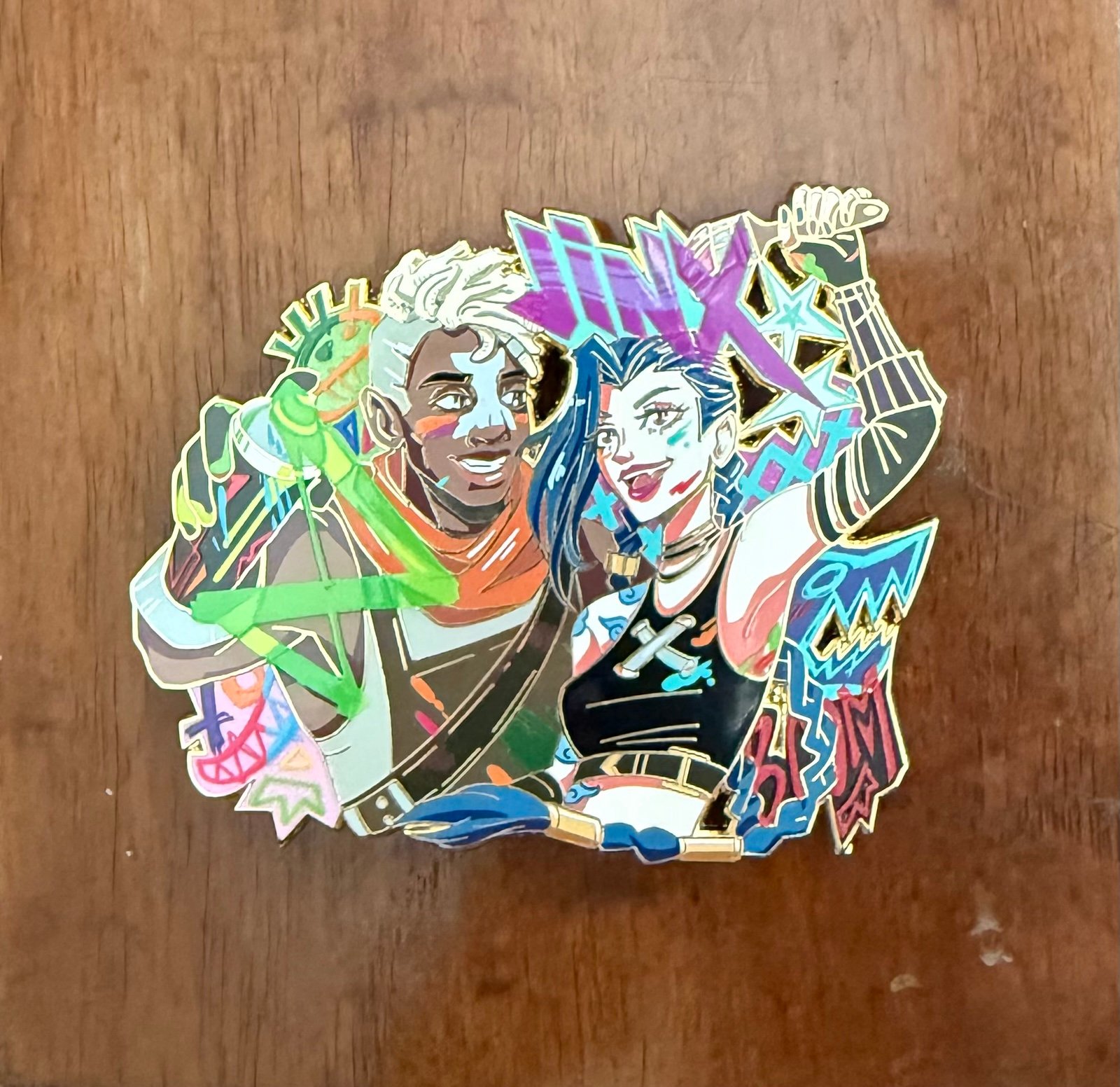 Ekko and Jinx Painting Pin