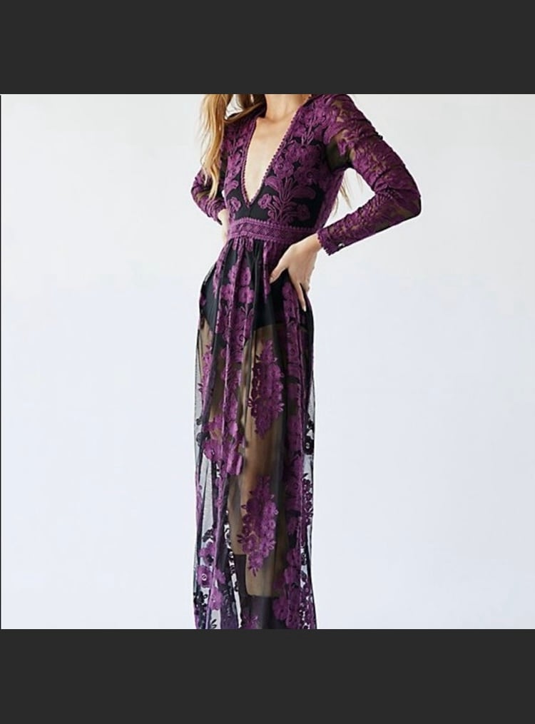 For Love and Lemons Purple Temecula Maxi ~~Rare Hard to Find ~M