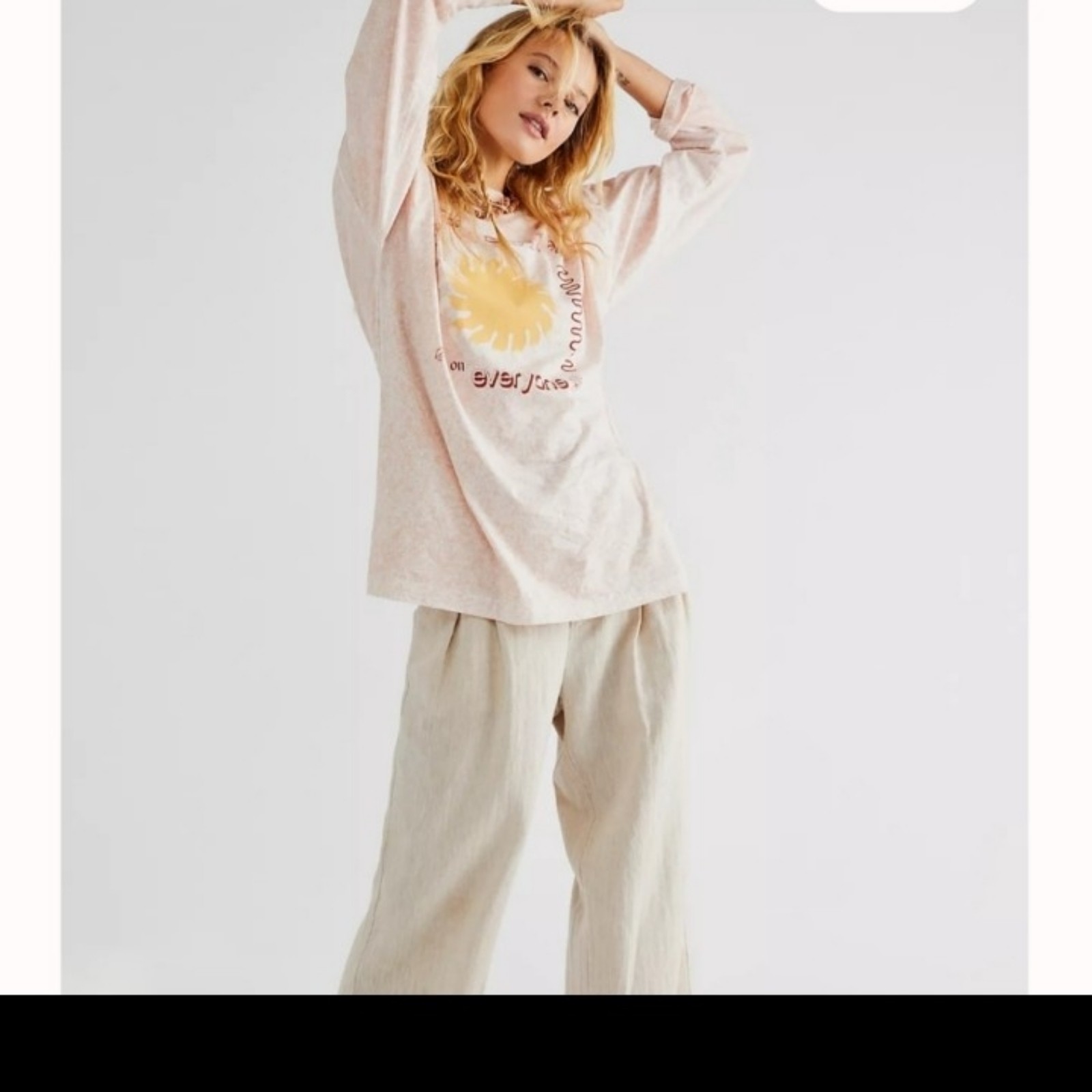 Free People Sun Shine Long Sleeve Tee
