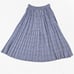 80s Vintage Blue White Plaid Liz Sport Linen Blend Pleated Midi Skirt Size 10