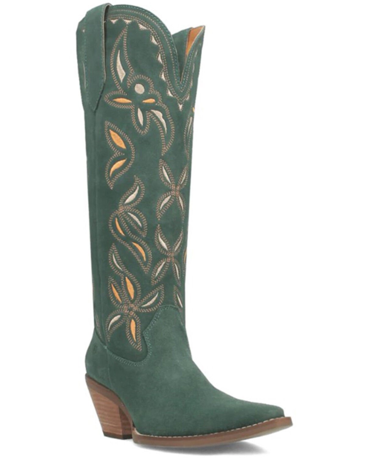DINGO Bandelera Tall Green Suede Western Boots 9.5 NEW