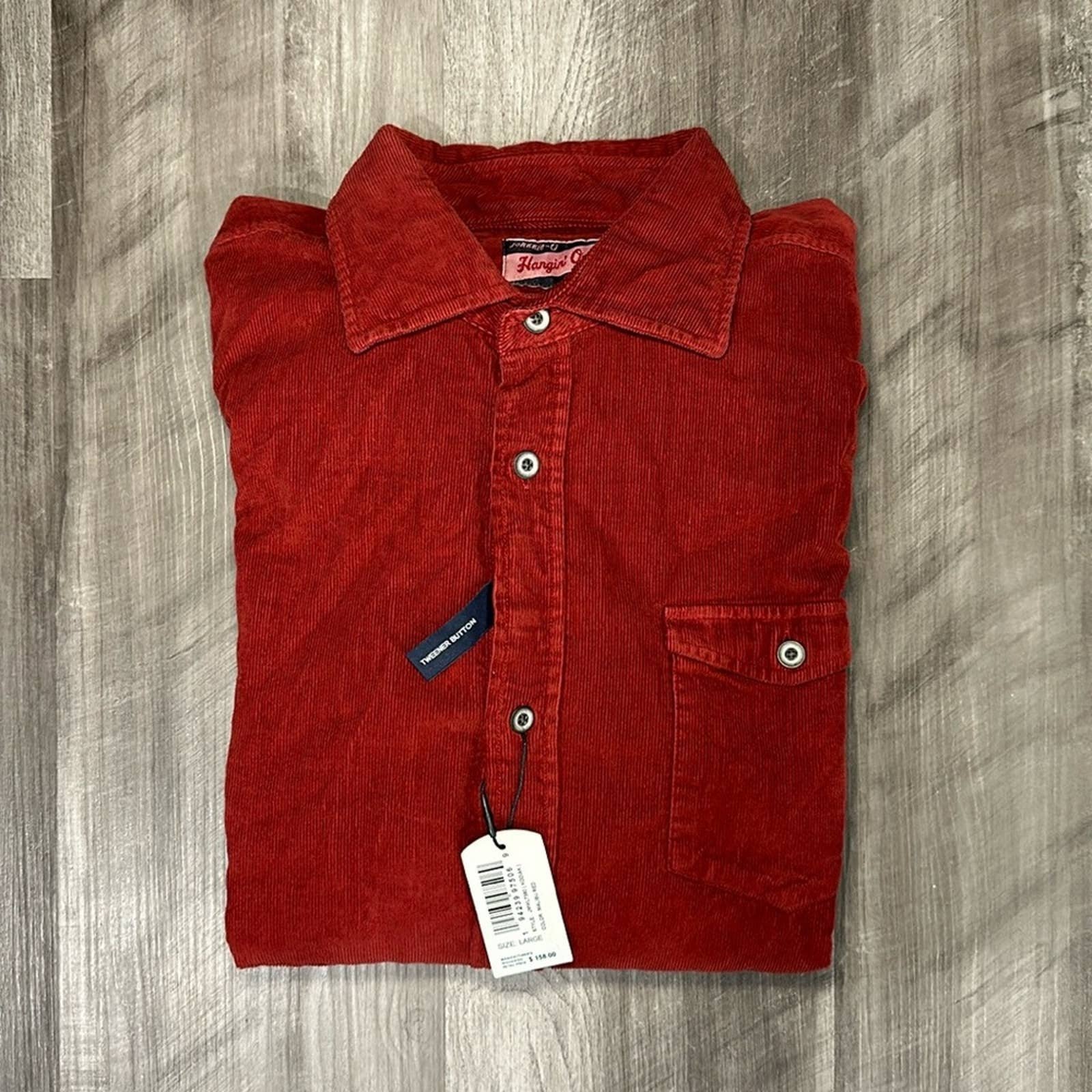 Johnnie-O Kodiak Corduroy Long Sleeve Button Down Shirt - Large
