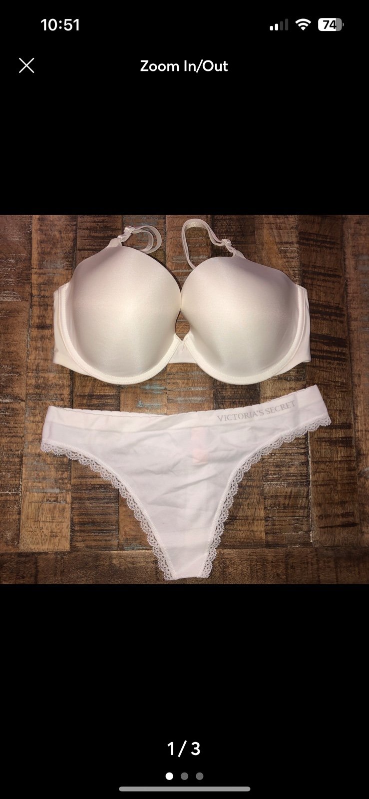 VS 34DD Bra/L Thong Set