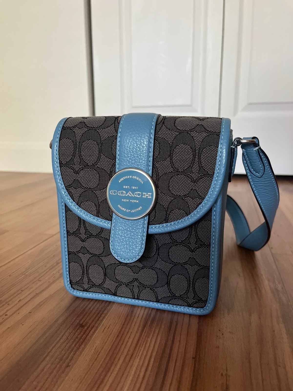 Coach North/South Lonnie Crossbody in Signature Jacquard