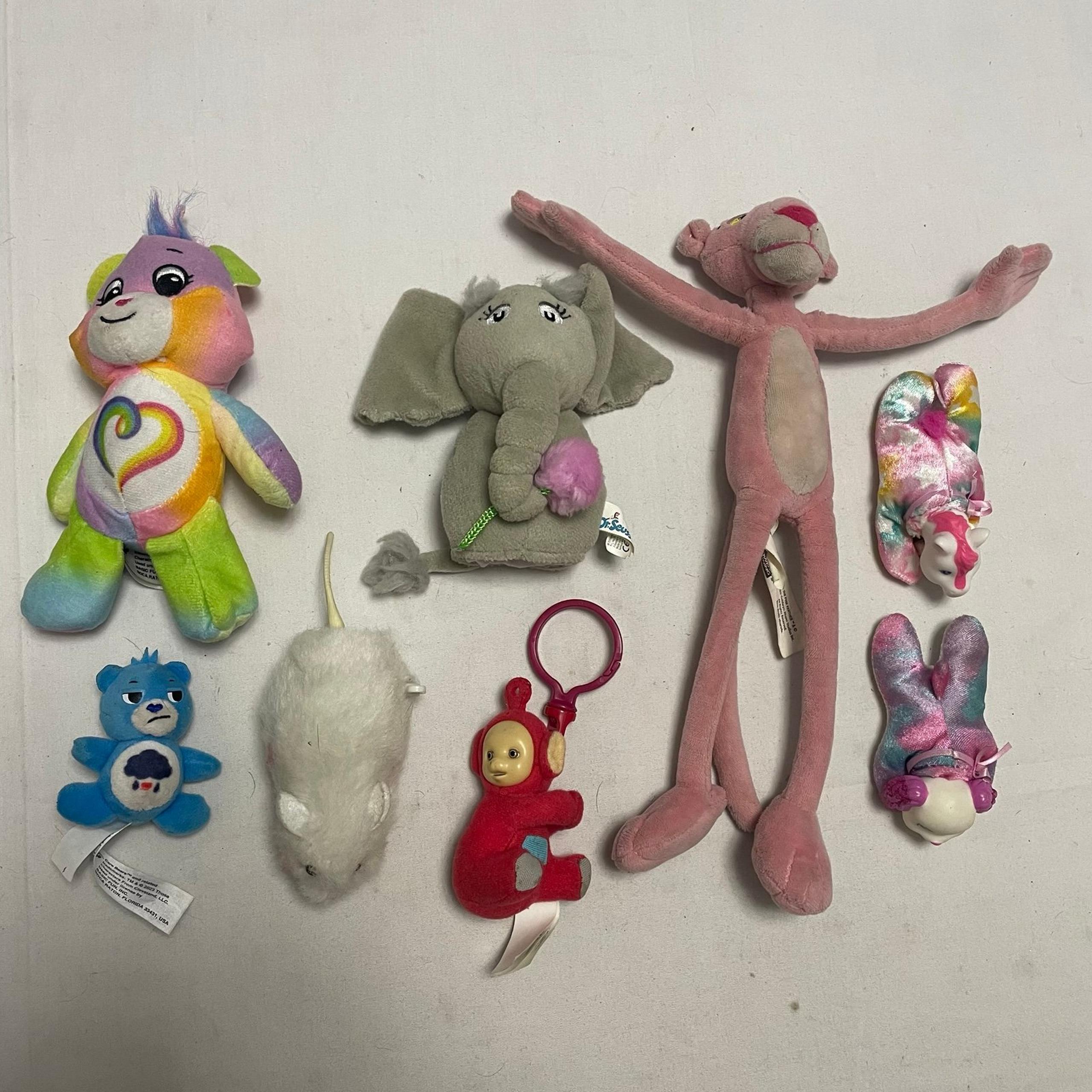 Small Care Bears Plush Lot, Pink Panther Plush, Teletubbies Plush, Dol - Dr. Seuss
