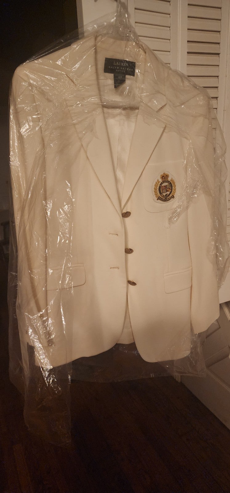 Vintage 80s Ralph Lauren Ivory White Wool Paints Suit 6P Never Worn