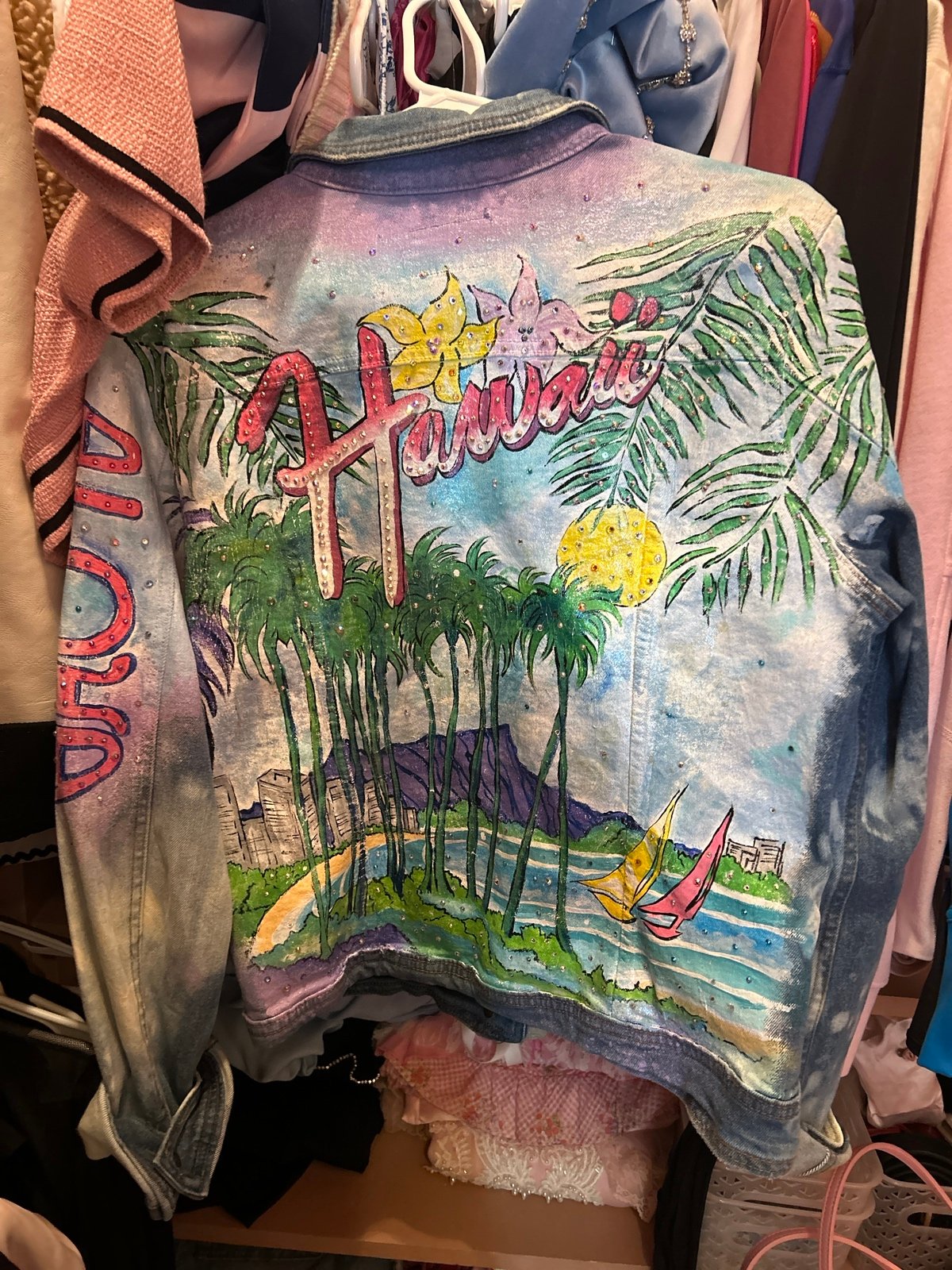 Hand painted Hawaii jacket