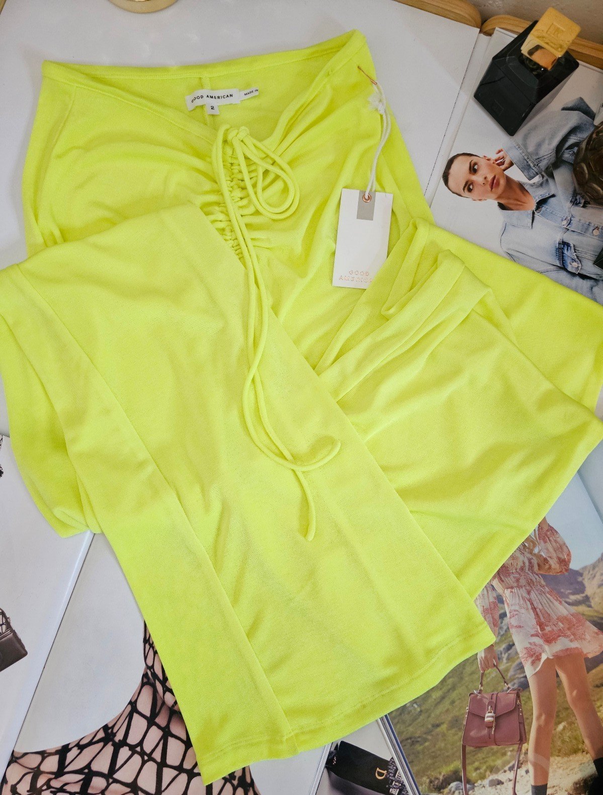 GOOD AMERICAN Swim Neon Yellow Pants