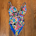 Bleu by Rod Beattie Keyhole Ruched-Waist One-Piece Swimsuit size 10 NWT