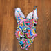 Bleu by Rod Beattie Keyhole Ruched-Waist One-Piece Swimsuit size 10 NWT