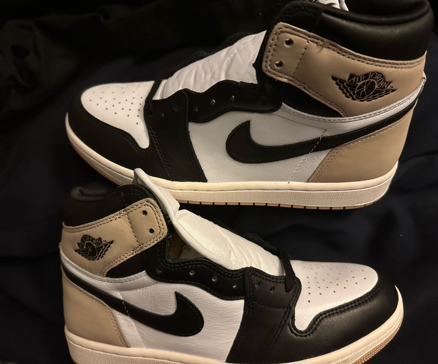 NEW WOMEN'S AIR JORDAN RETRO 1 HIGH OG Black/White/Sail/Legend Medium Brown Sz 9