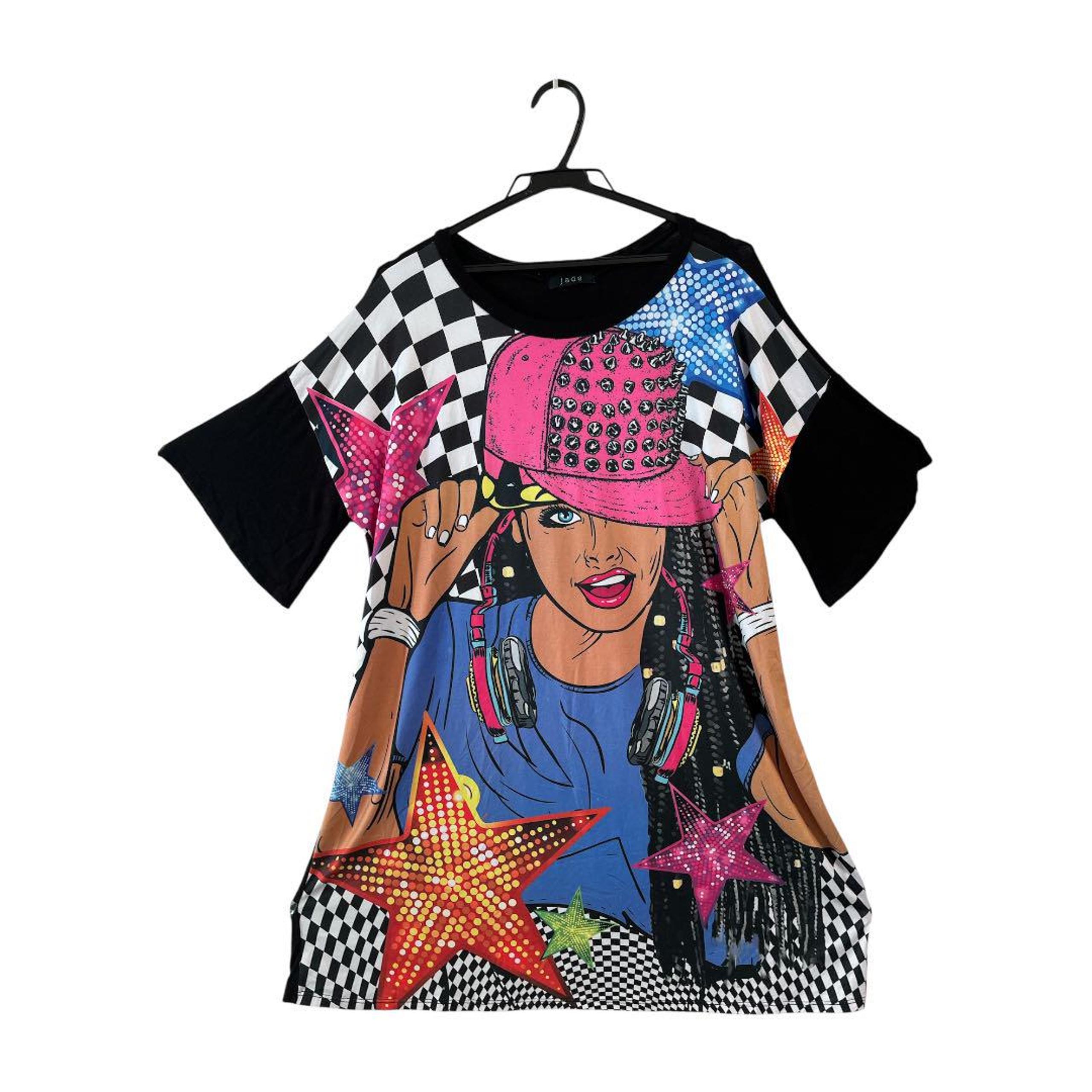 T-shirt [L] Short Sleeve, Bold Print, Cute and Cool Girl's Print, Women's and Men's