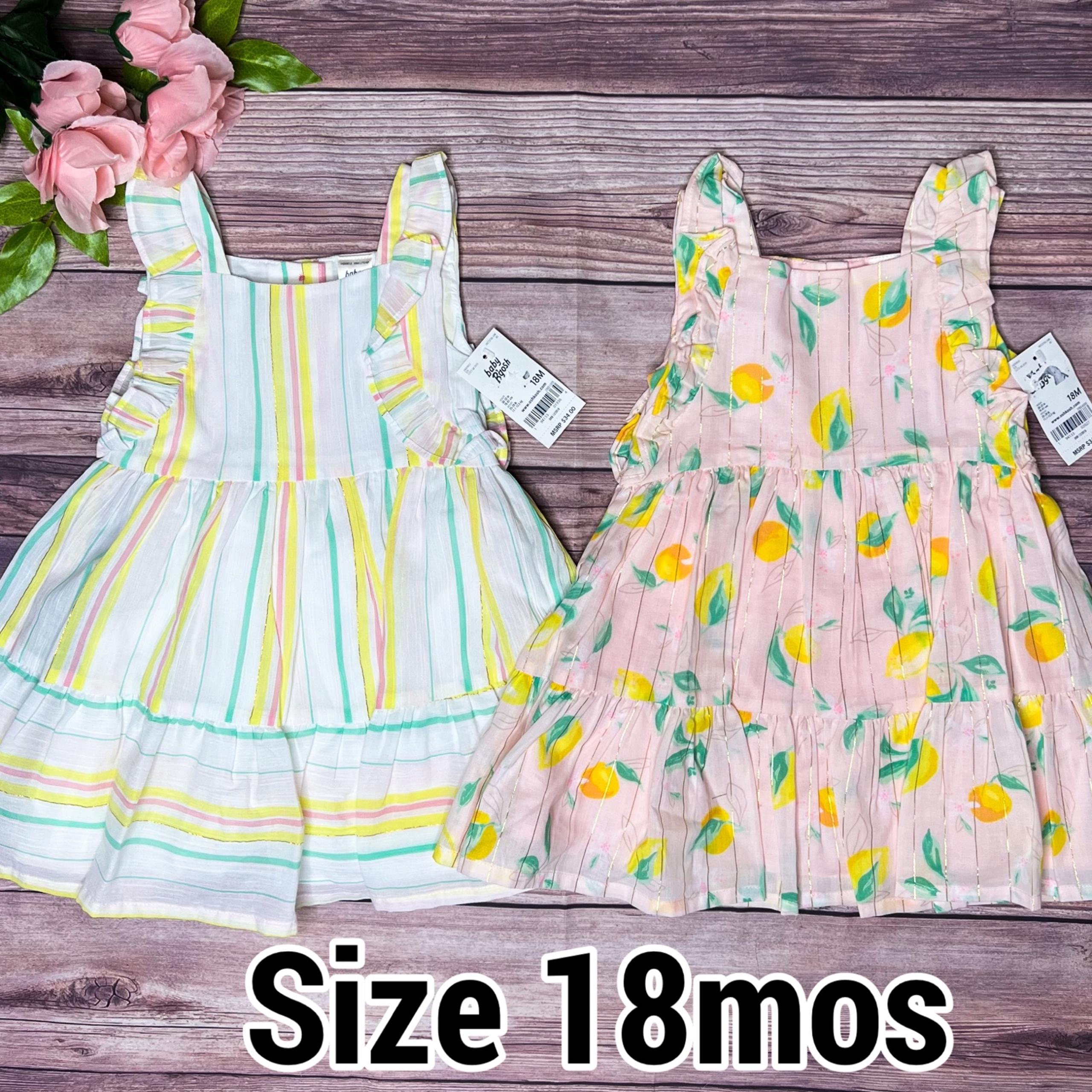 NWT Oshkosh B’gosh Baby Girls Spring 2pc Dress Bundle (Sz 18mos)