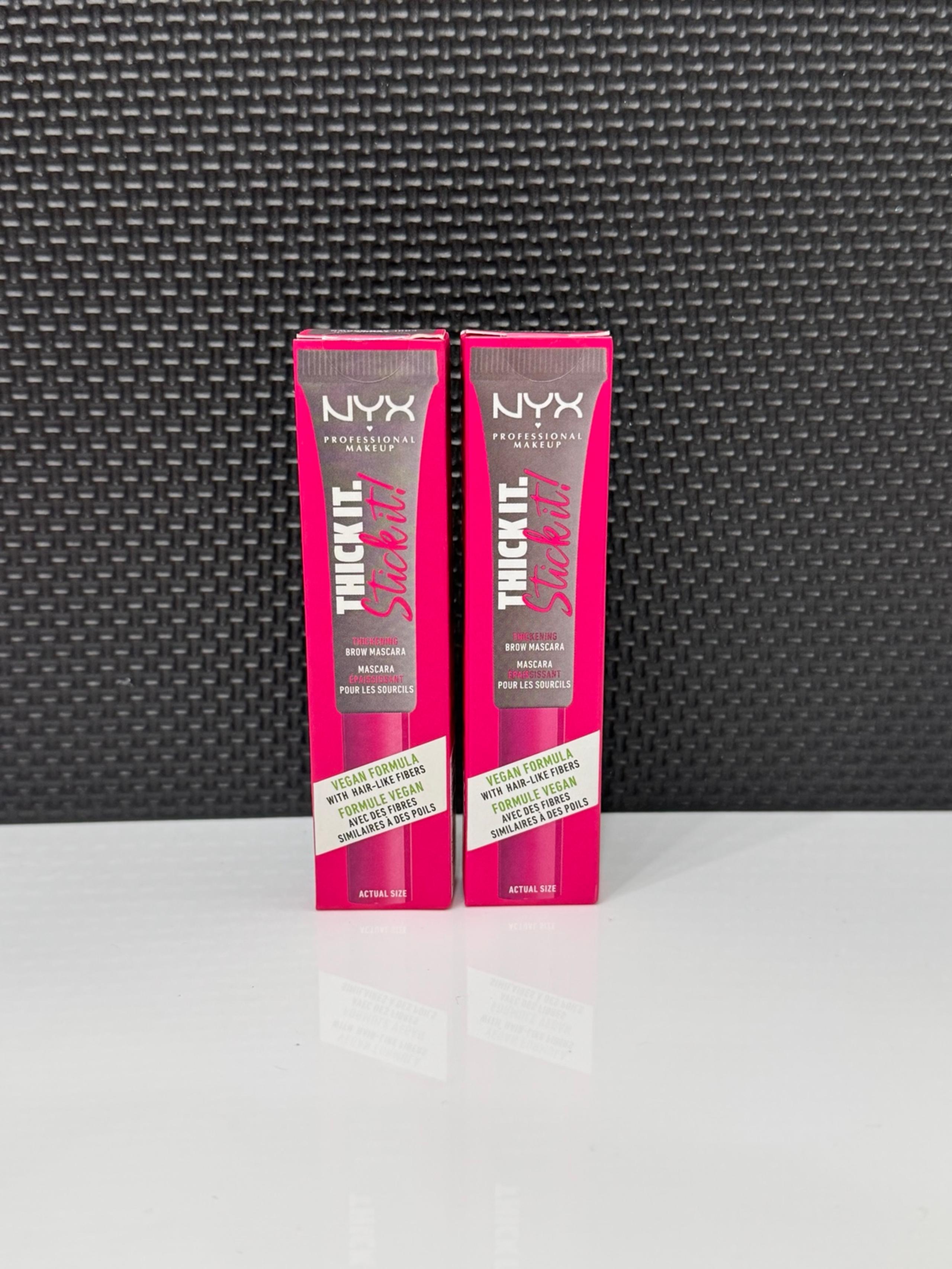 Nyx Thick it Stick it gel Mascara- Cool Ash Brown  (2pack)