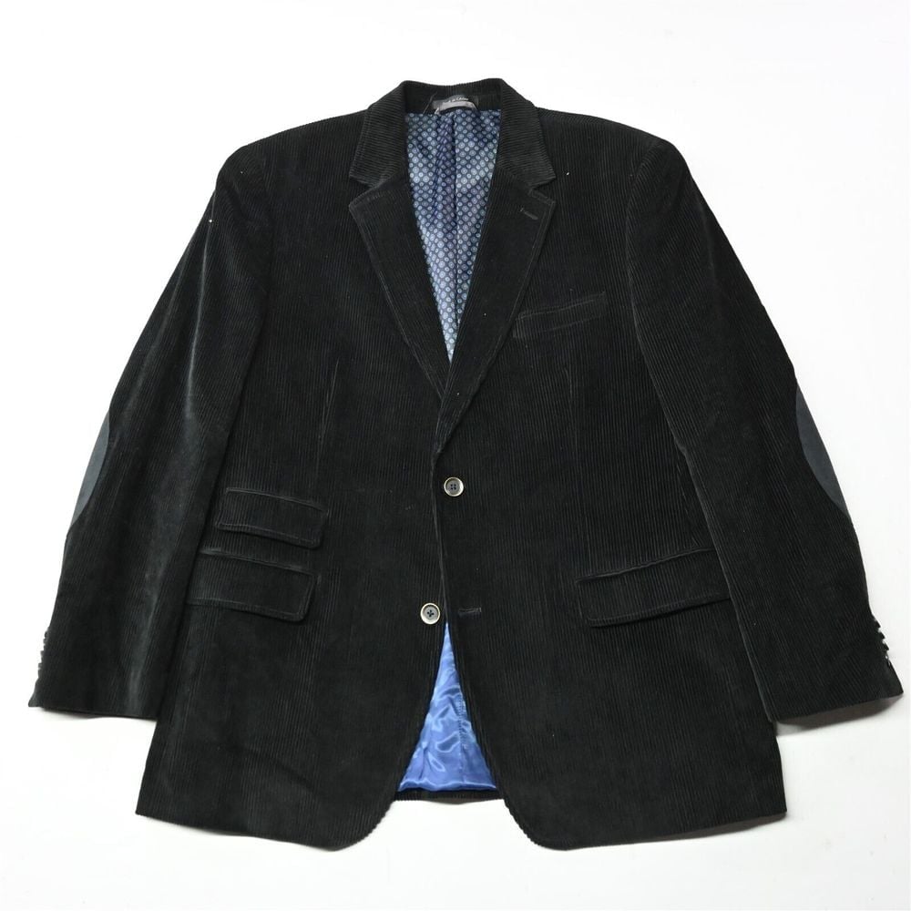 Michael Kors 42R Black Wide Wale Corduroy Mens Blazer Jacket Sport Coat