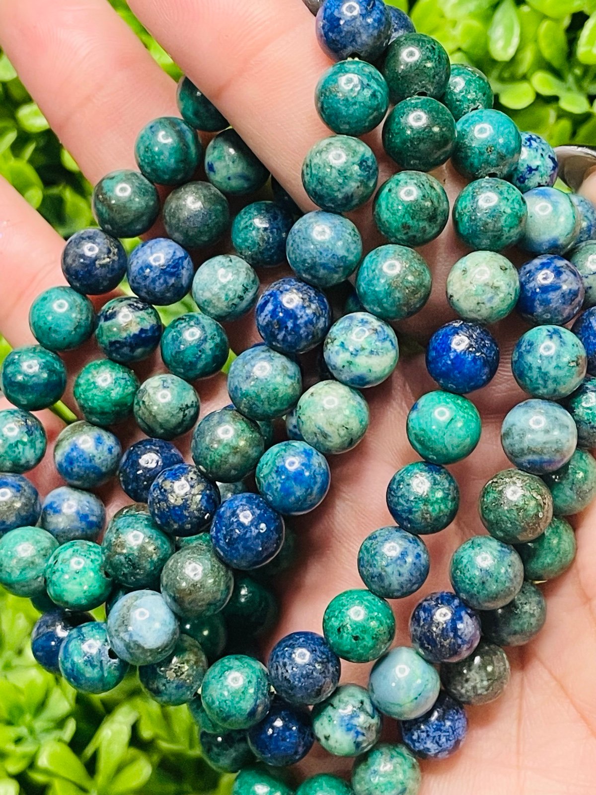 Lapis Lazuli & Chrysocolla Bracelet