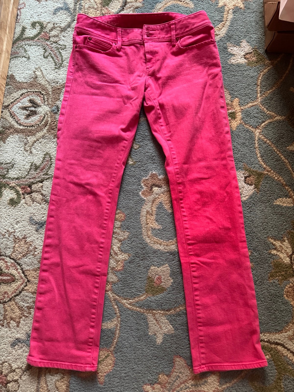Lilly Pulitzer size 10 Women's hot Pink Worth Straight Jeans pants