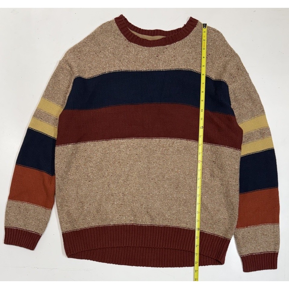 BDG Urban Outfitters Wool Cotton Acrylic Blend Color block Sweater Men's Medium