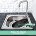 Kitchen Nonstick Frying Pan Set - 3 Piece Induction Bottom - 8/9/11 inches