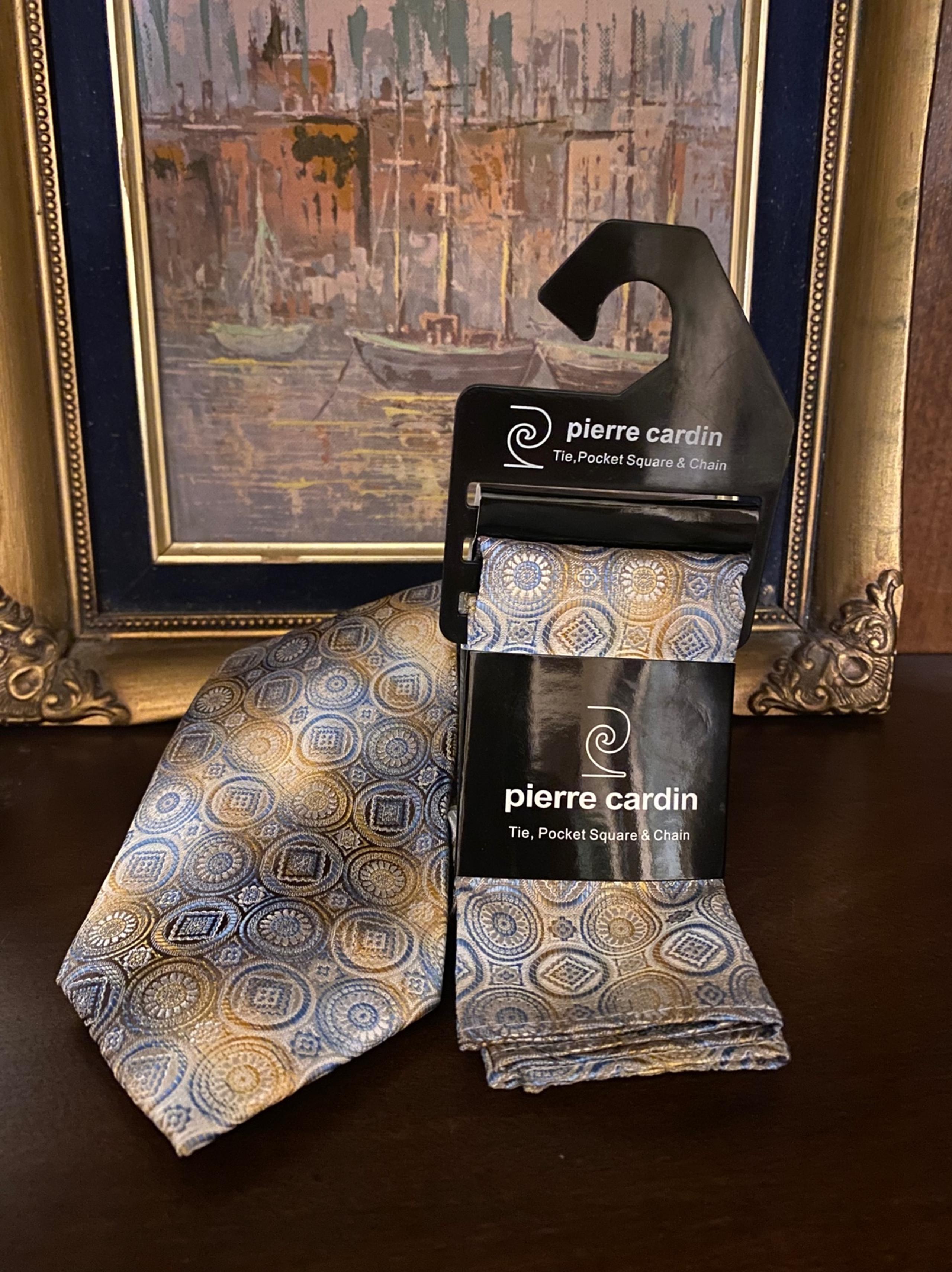 Pierre Cardin Tie, Pocket & Chain