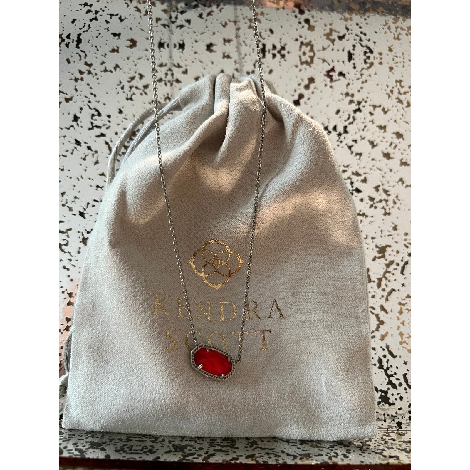 Kendra Scott Elisa Necklace - Red Center