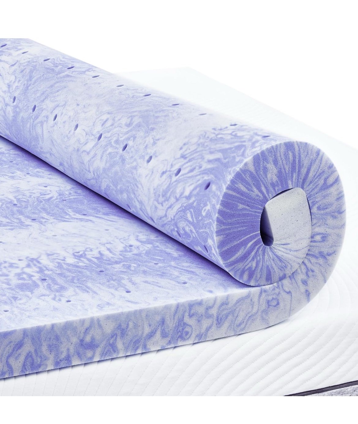 3 Inch Twin Memory Foam Mattress Topper Cooling Gel Infusion, Twin, Purple