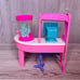 Vintage 90s retro 1990s Barbie Home Office play set w/ fish computer & fax work