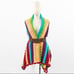 Vintage 70s Rainbow Striped Blanket Throw Shawl