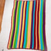 Vintage 70s Rainbow Striped Blanket Throw Shawl