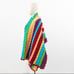 Vintage 70s Rainbow Striped Blanket Throw Shawl