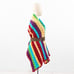 Vintage 70s Rainbow Striped Blanket Throw Shawl