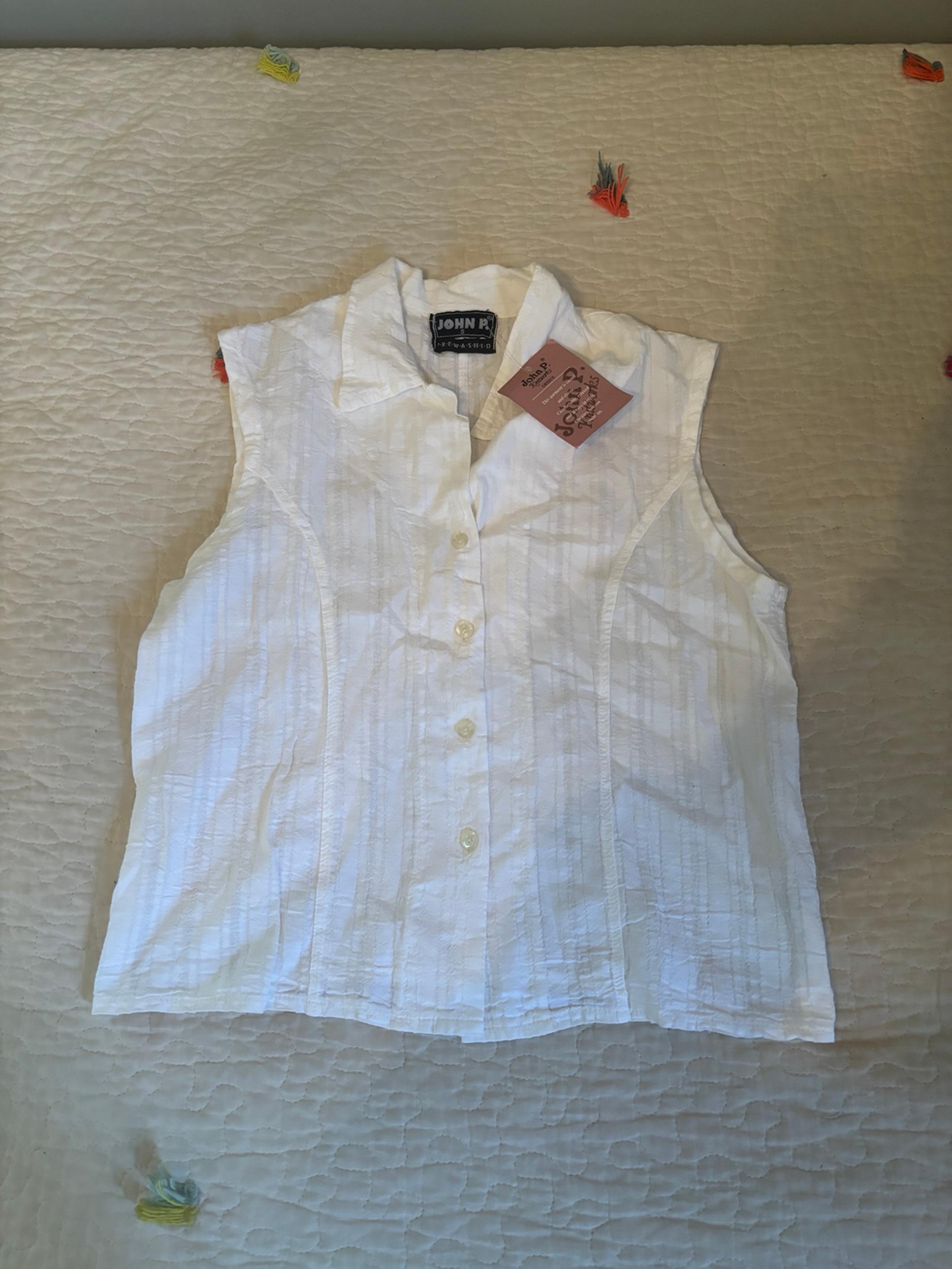 JOHN P Cotton NWT Shirt Blouse Sz S Button Front country concert