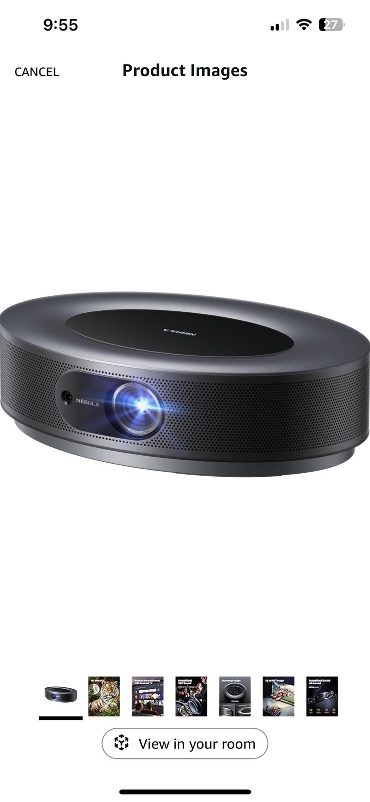 NEBULA Cosmos Max 4K UHD TV Home Theater/Entertainment Projector,