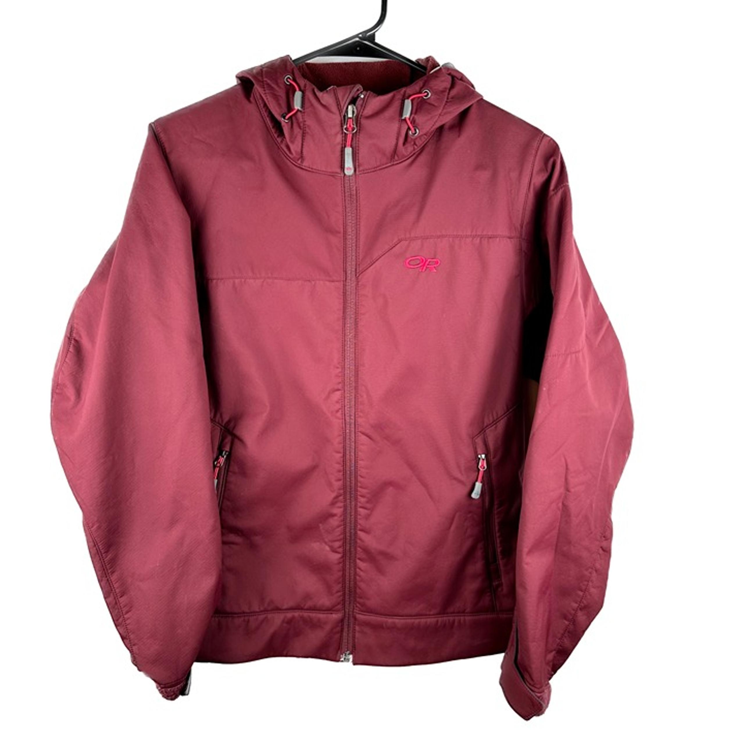 Outdoor Research Women's Hooded Full Zip Softshell Jacket Sz S