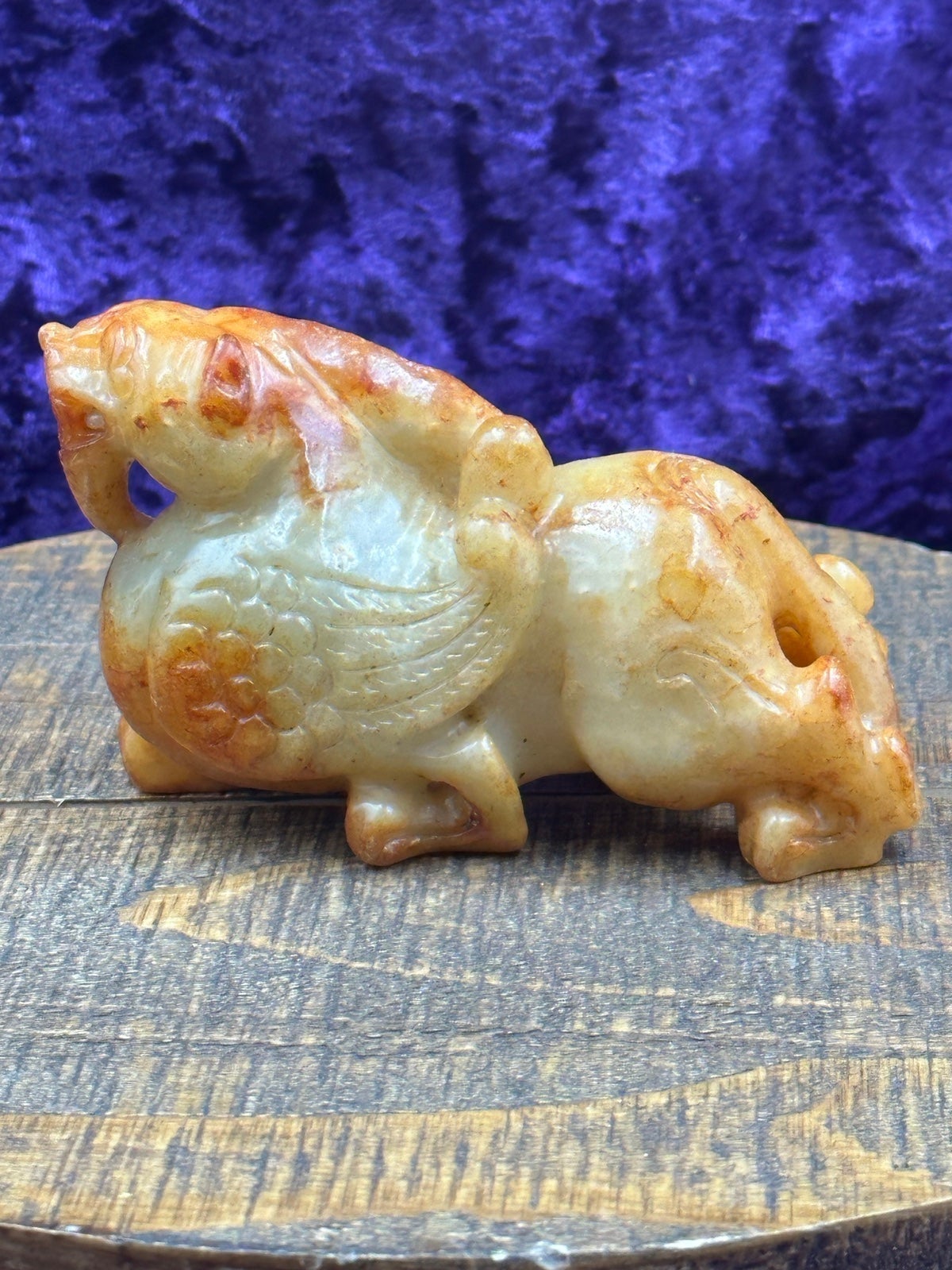 Vintage Eastern Han Style Carved Nephrite Tiānlù PiXiu Fortune Beast