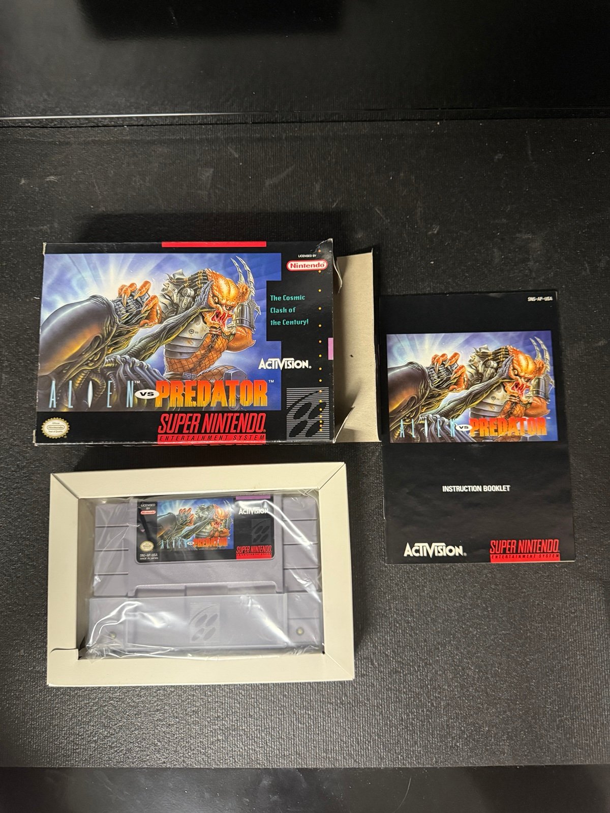 Super Nintendo SNES Alien vs Predator CIB in excellent condition.