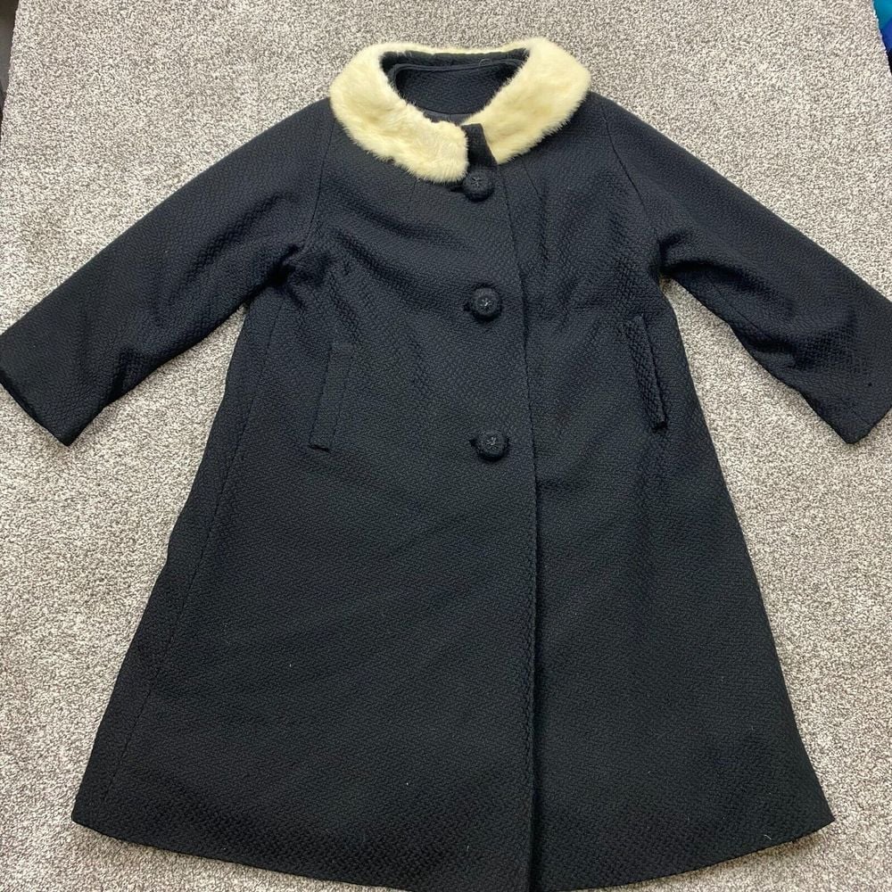 Vintage coat womens XL Wool Classic Elegant mob wife Fabulous Cassandre By Nina