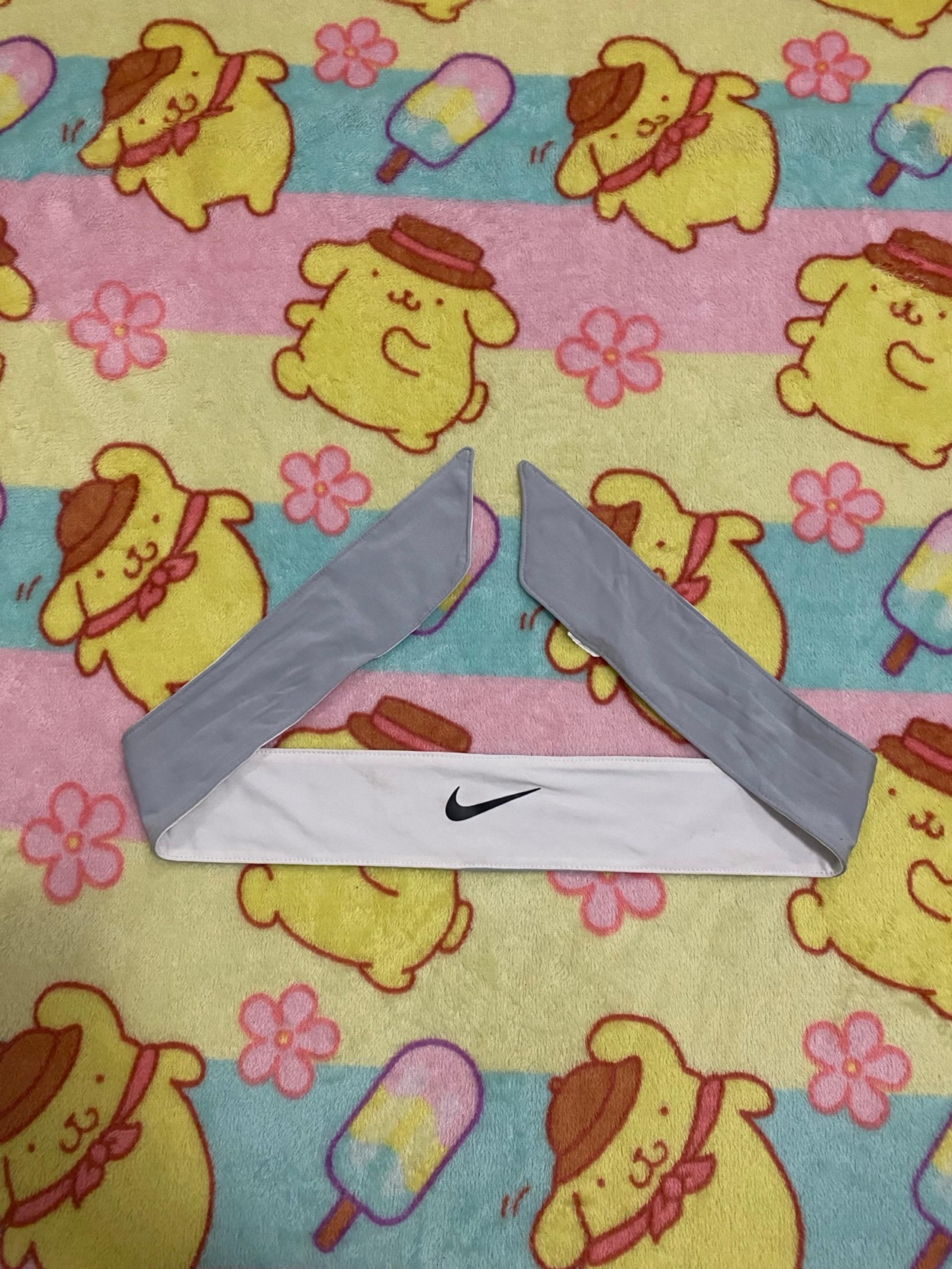 Nike white and grey reversible sports headband