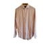 Lands End Mens Irish Linen Gingham Shirt Size 15.5 - 34 Pink White