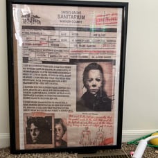 Michael Myers Smith Rd., Santeria in Warren country poster with frame