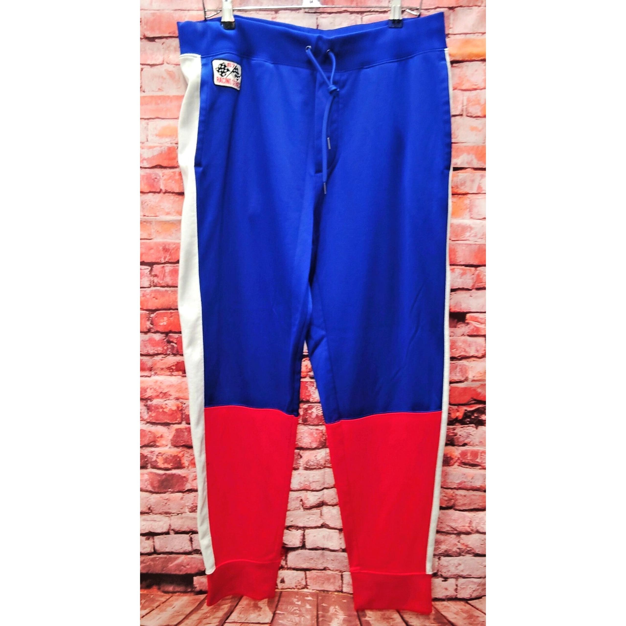 Polo Sport Ralph Lauren Sweatpants Men's Large Blue Colorblock Jogger Drawstring