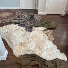 Lot Of Tent , Blanket And Mosquito Screen From The Korean War & Duffle Bag