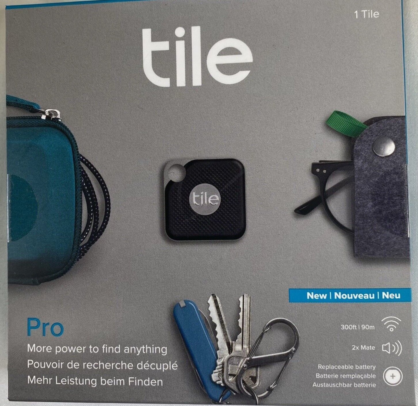 Tile Pro Series Trackers (2018) - Black (Model T6001B)