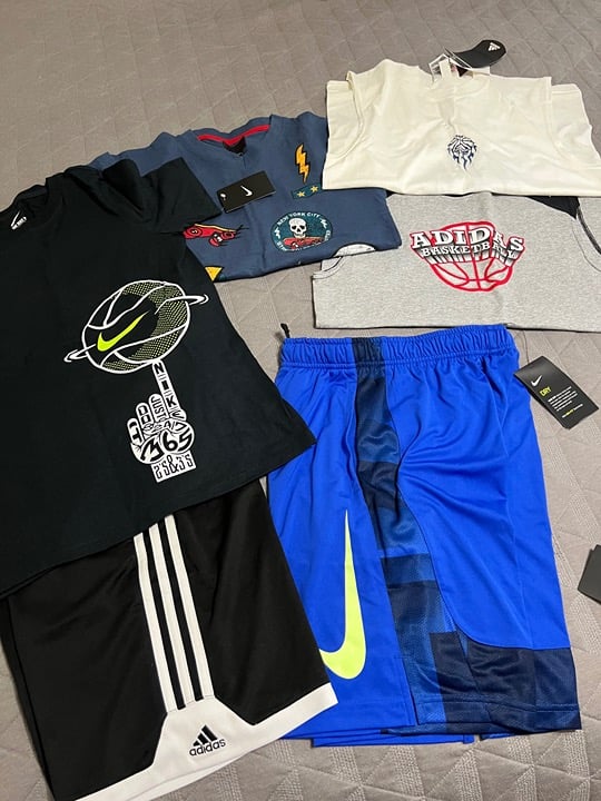 bundle of 6 nike, adidas clothing