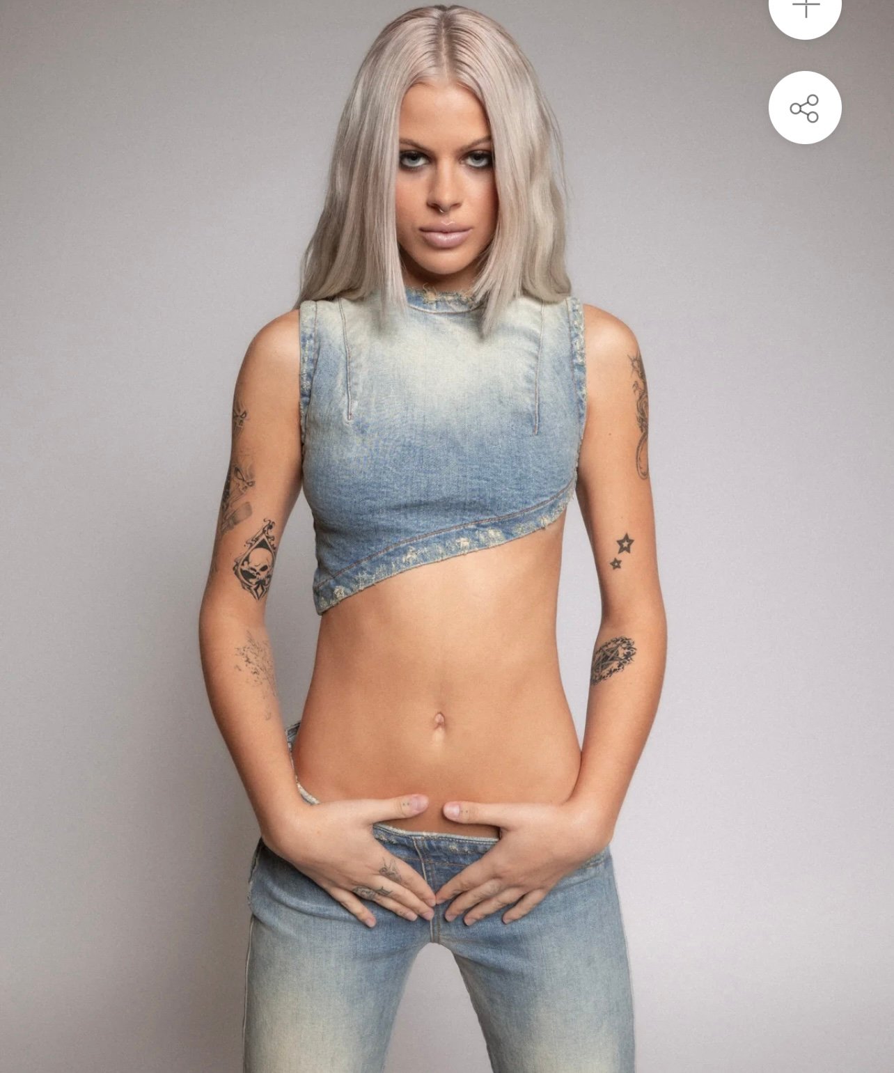 Denim crop top