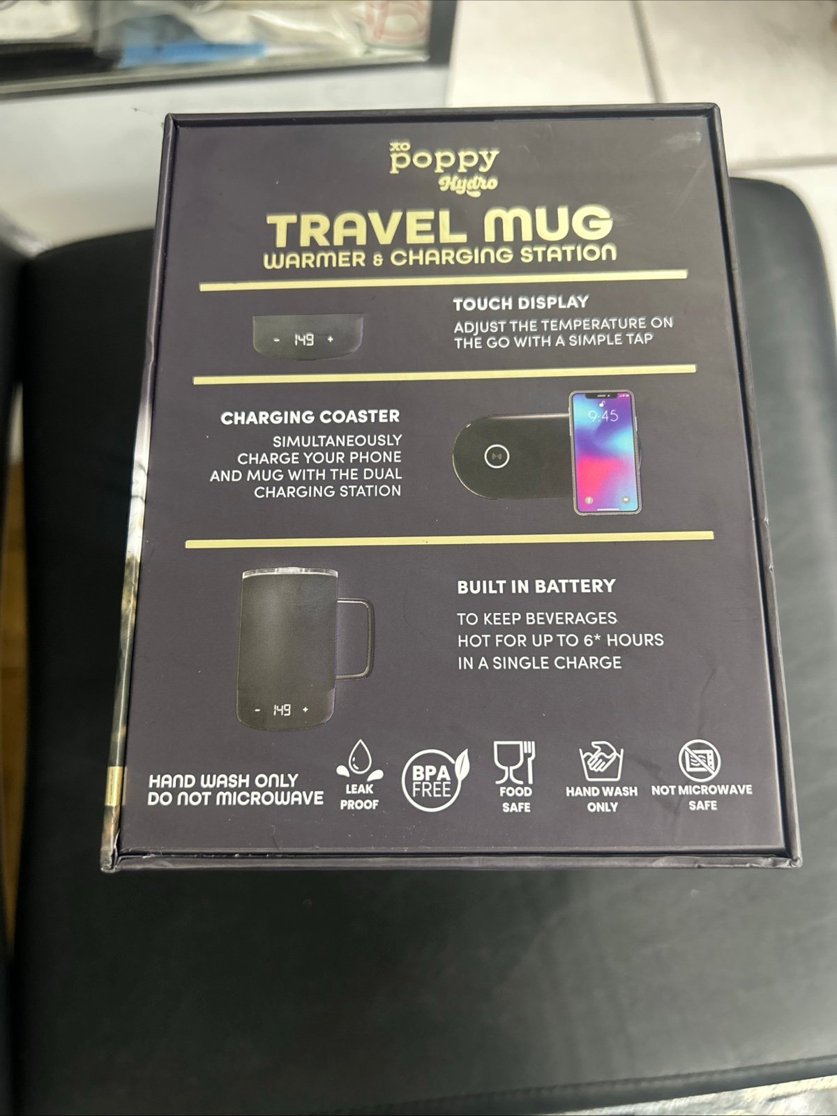 Travel Mug, Warmer And Charging Station - detail