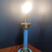 Vintage I brass and lite blue table lamp